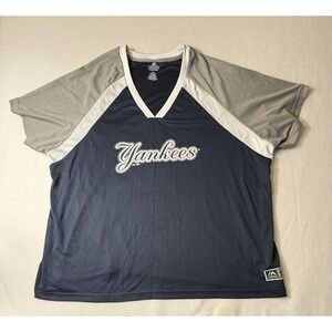 New York Yankees Majestic Jersey Fan Fashion Blue White MLB Women's‎ 3XL